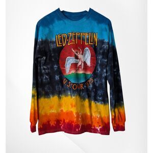 Led Zeppelin U.S. Tour 1975 Tie-Dye Long Sleeve T-Shirt